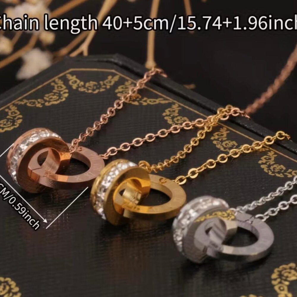 NEW - 18K GOLD PLATED STAINLESS STEEL NECKLACE 16 INCH - GOLD - Picture 2 of 4